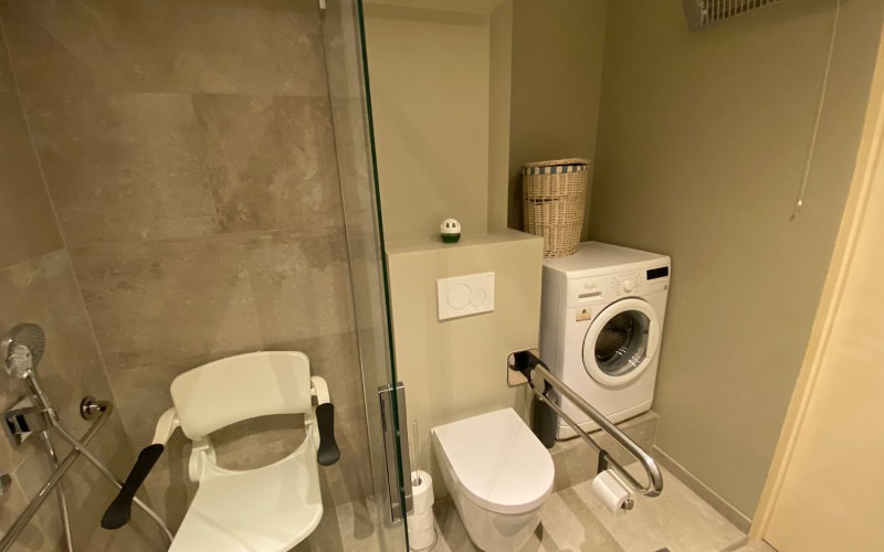 badkamer pladet douche toilet steunbeugels wasmachine